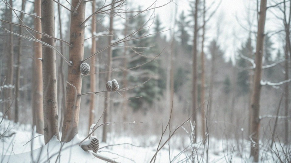 Jakie kolory igieł mają modrzewie w sezonie zimowym?